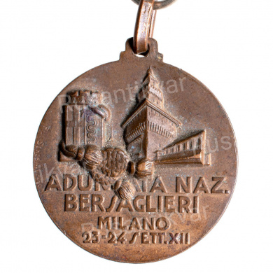 Италия. Медаль "Сбор Берсальеров. Милан 1934 год".