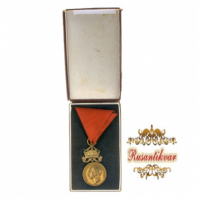 Болгария. Медаль "За Заслуги" с короной. Бронза.