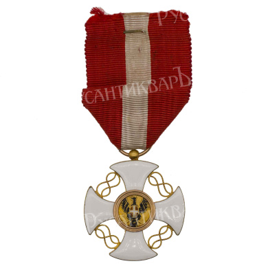Италия. Знак Ордена (Крест Рупперта) "Короны Италии" 5 степень. В футляре. 