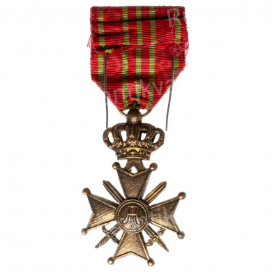 Бельгия. Военный Крест образца 1915 года, с бронзовой пальмовой пристежкой.