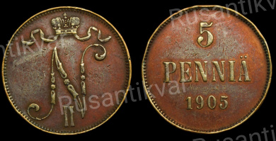 5 пенни 1905 год