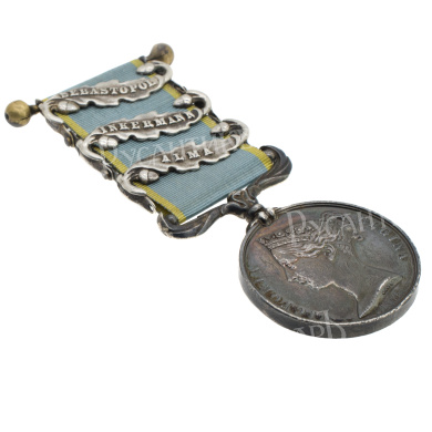 Великобритания. Крымская медаль с тремя планками "SEBASTOPOL",  " INKERMAN " и "ALMA " .