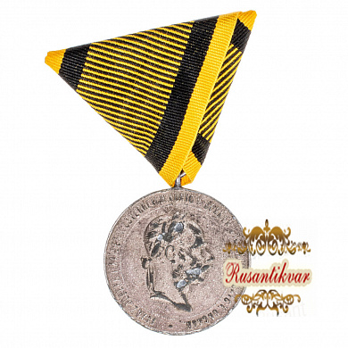 Австро - Венгрия . Медаль "В память 25 - летия восхождения императора Франца Иосифа I (1848 - 1916 гг.) на Австро - Венгерский престол".