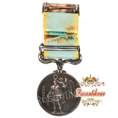 Медаль "За Крымскую войну 1854-1856 гг." (с планкой "Севастополь"и надписью на гурте) Союзники Англии коалиция.