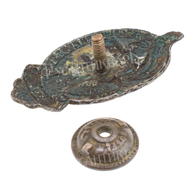 Знак "Колхозник-ударник. Советский лен должен быть лучшим в мире. Калининская область". АРТИКУЛ П29-2