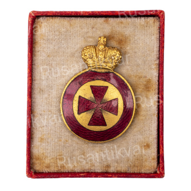 Знак ордена Св. Анны 4 - й ст на оружие, 1908 - 1917 гг. Капитульный.